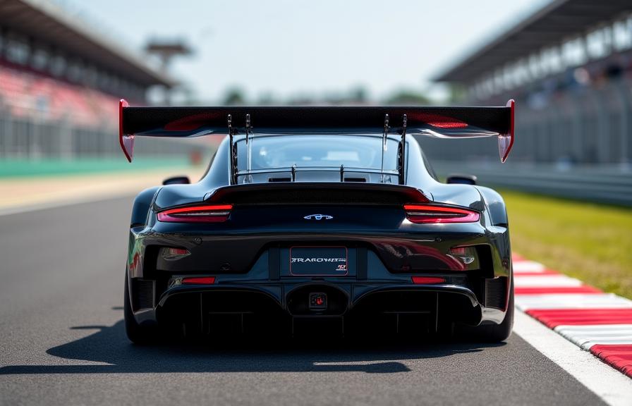 Alerón trasero ajustable en pista